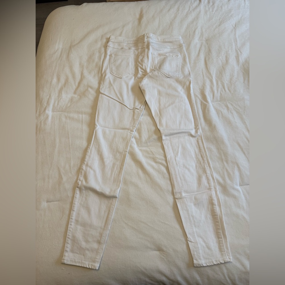 Hollister White Skinny Jeans Solid Denim